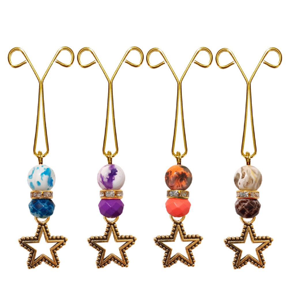 Pince U pour Hijab pour Femmes Musulmanes avec Pendentif Étoile (4 pièces)