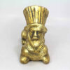 Sculpture d’encens en poterie dorée artisanale – Design sphinx