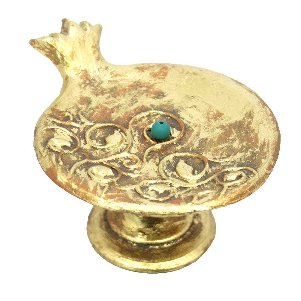 Porte-encens en poterie artisanale – Design grenade avec socle