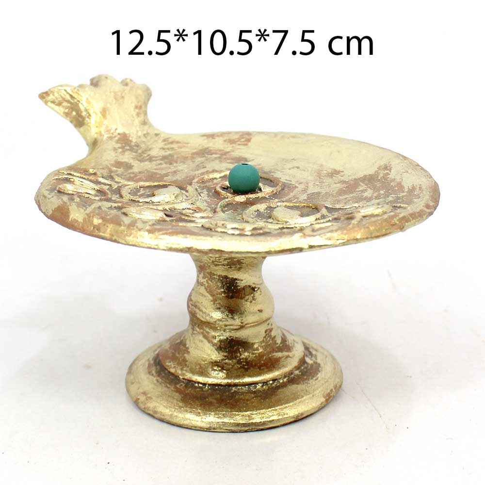 Porte-encens en poterie artisanale – Design grenade avec socle