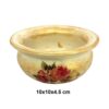 Porte-encens en poterie artisanale – Design fleurs