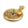 Porte-encens en poterie artisanale persane – Design grenade et oiseau