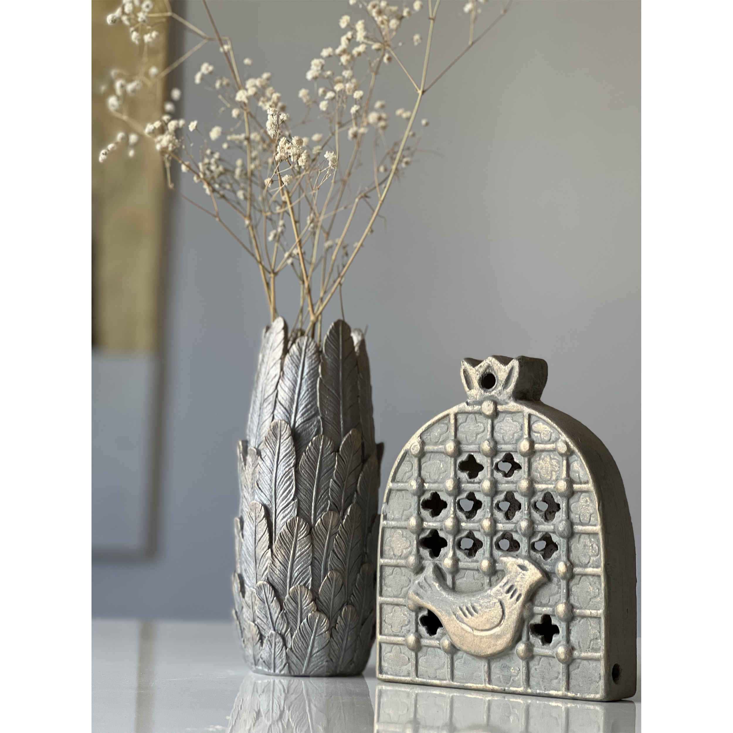 Porte-encens en poterie artisanale persane – Design Morghe Amin