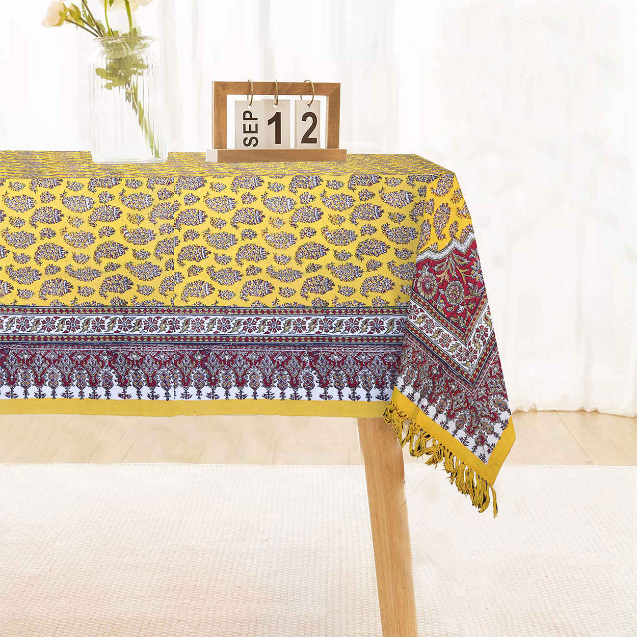 Nappe Iranienne : Impression Traditionnelle Kalamkari d’Ispahan Modèle Artémis I