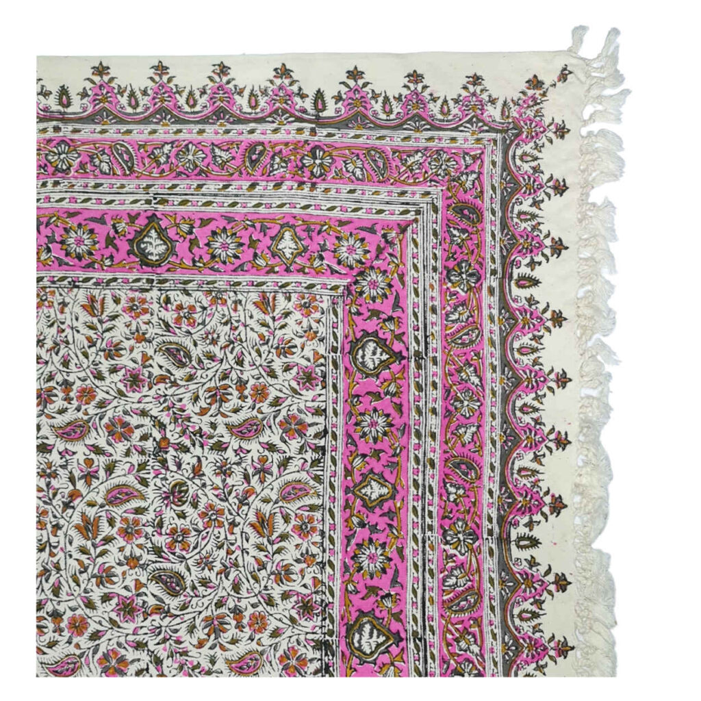 Nappe Iranienne : Impression Traditionnelle Kalamkari d’Ispahan Modèle Artémis II