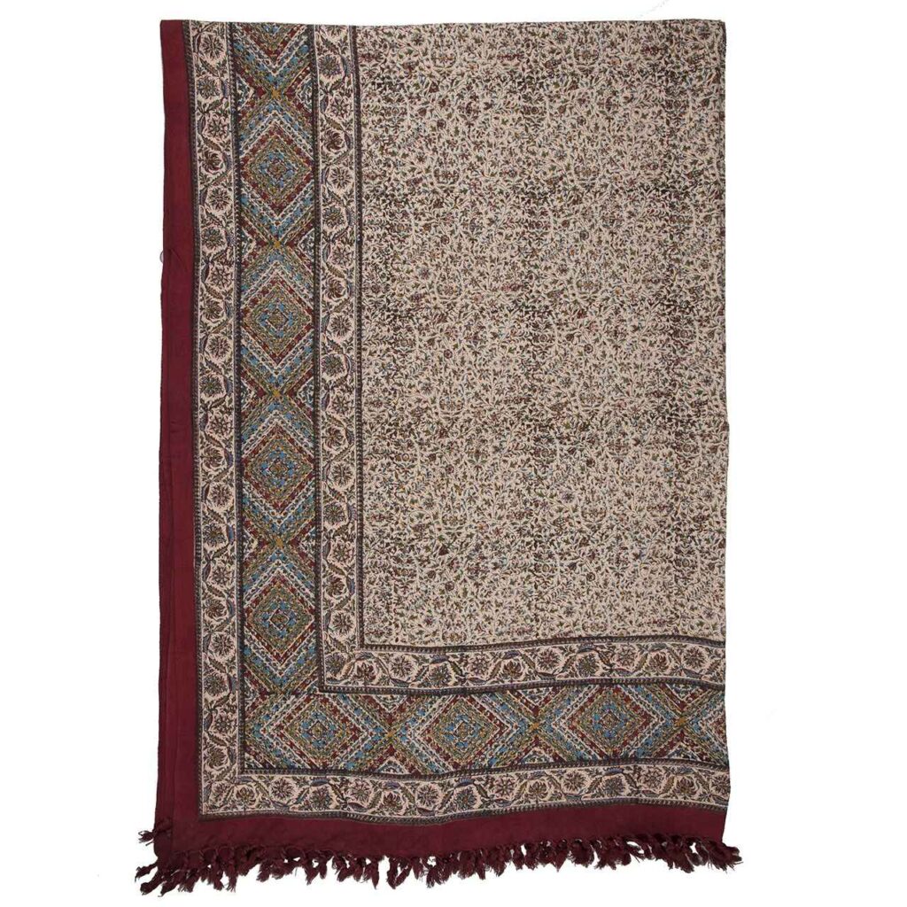 Nappe iranienne : L'art traditionnel de l'impression sur bloc Kalamkari d'Isfahan Milana