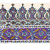 Nappe Iranienne : Impression Traditionnelle Kalamkari d'Isfahan Bloc Violet