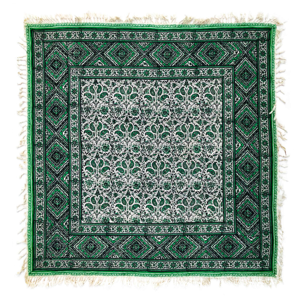 Nappe Iranienne : Impression Traditionnelle Kalamkari d'Isfahan Bloc Saghar