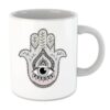 Tasse à Café en Céramique Islamique - Motif Main de Fatima Hamsa