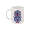 Tasse à Café en Céramique Islamique - Motif Main de Fatima Hamsa
