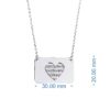 Collier islamique en acier avec médaillon Ayat al-Kursi design Envelope