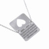 Collier islamique en acier avec médaillon Ayat al-Kursi design Envelope