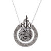 Collier islamique en acier avec médaillon Calligraphie Ayat al-Kursi