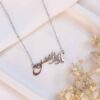 Collier en acier islamique avec calligraphie Ya Abalfazl pour femmes