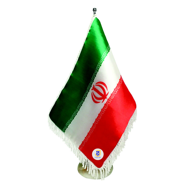 Drapeau de Table de la République Islamique d'Iran avec Base en Pierre