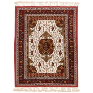 Tapis Kilim en laine persane authentique tissé à la main traditionnellement à Khorasan Rouge