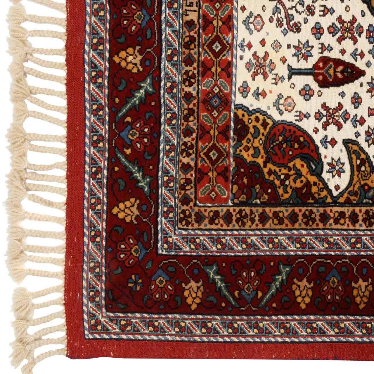 Tapis Kilim en laine persane authentique tissé à la main traditionnellement à Khorasan Rouge