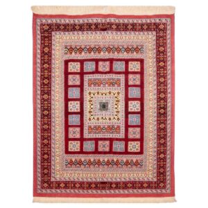 Tapis Kilim en laine persane authentique tissé à la main à Khorasan Géométrique