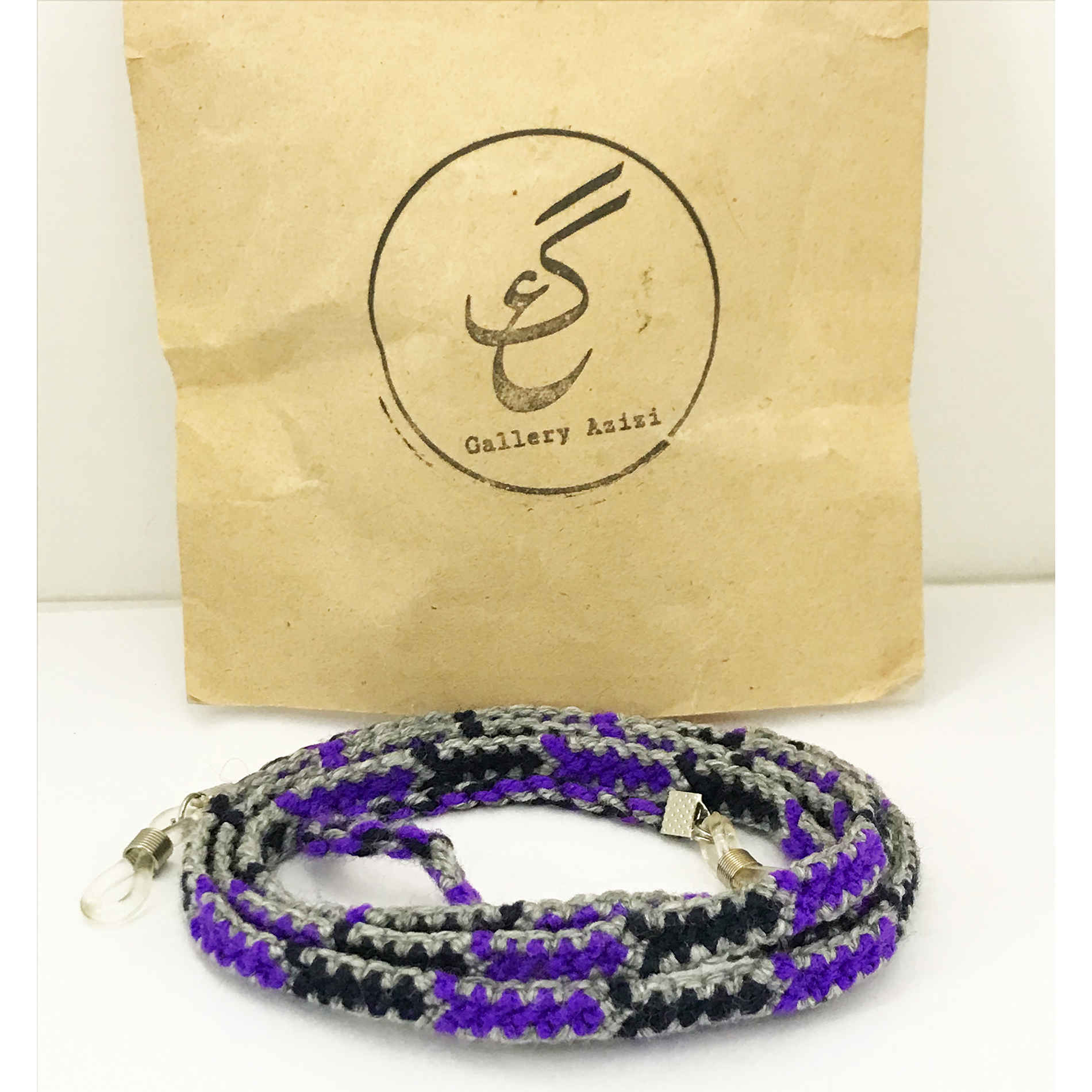 Sangle de lunettes tricotée – Design traditionnel