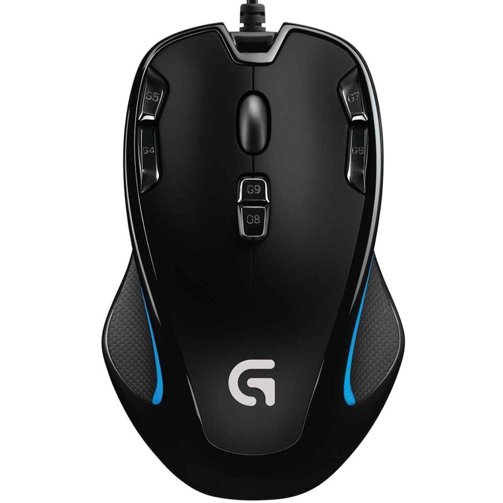 Souris de jeu Logitech avec design ergonomique G300s