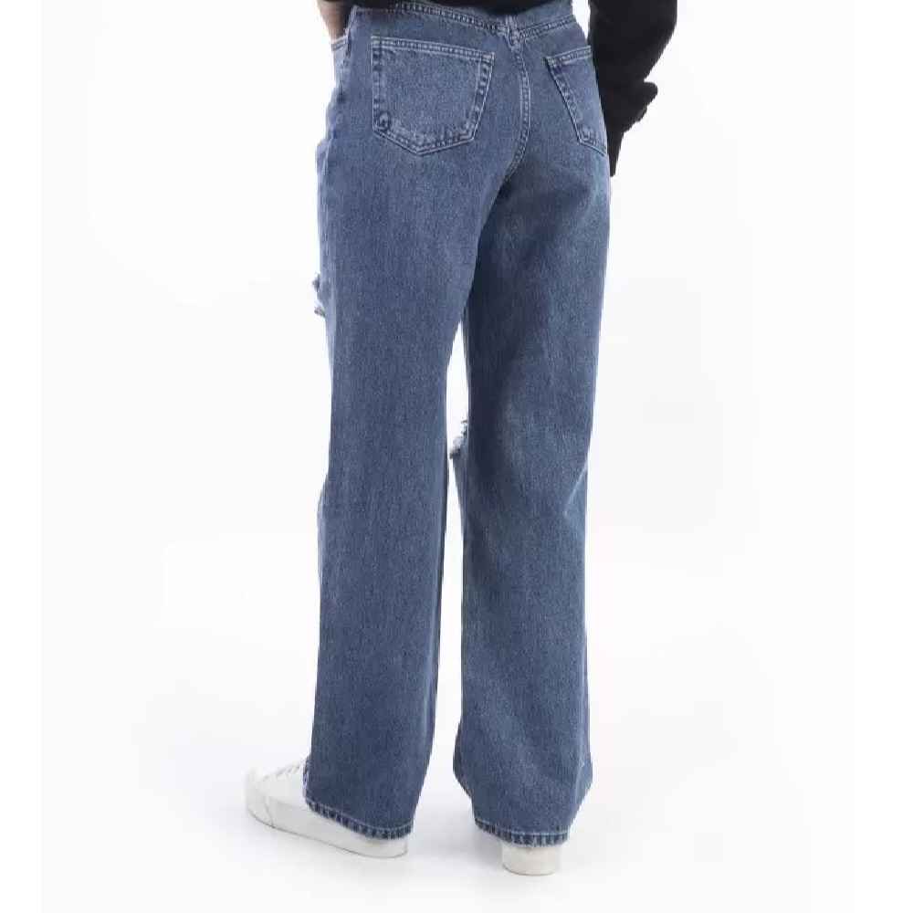 Jeans Coupe Lâche avec Design Déchiré – Style Décontracté