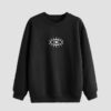 Sweat-shirt homme col rond en coton noir Eye Design