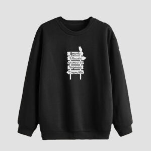 Sweat-shirt homme col rond en coton noir Harry Potter