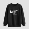 Sweat-shirt homme col rond en coton noir Modèle Just Do It