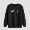 Sweat-shirt homme col rond en coton noir Modèle Offline Game