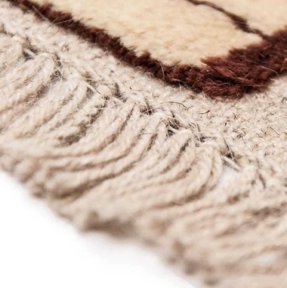 Tapis Gabbeh en laine persane original véritable tissé à la main Mur de Brique