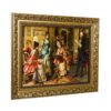 Tapis persan figuratif noué à la main de Tabriz représentant la soirée poétique d’Arturo Ricci