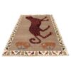 Tapis Gabbeh en laine persane original tissé à la main avec motifs animaliers Léopard