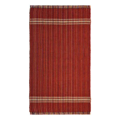 Tapis Jajim persan tissé à plat à Lorestan Rouge