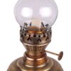 Lampe à huile persane au kérosène avec base en métal doré