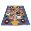 Tapis Kilim en laine persane authentique tissé à la main à Kerman Fleurs