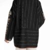 Persian Manto Black & Brown with Front Pockets for Women