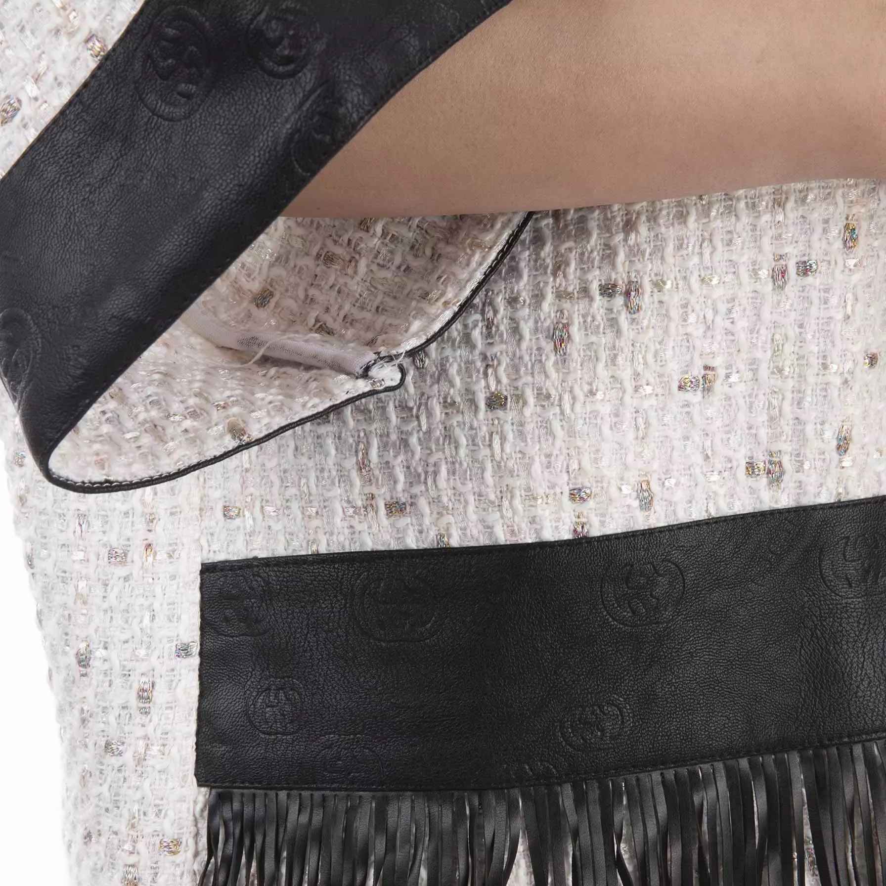 Manteau persan coupe ample en tissu chenille pour femme