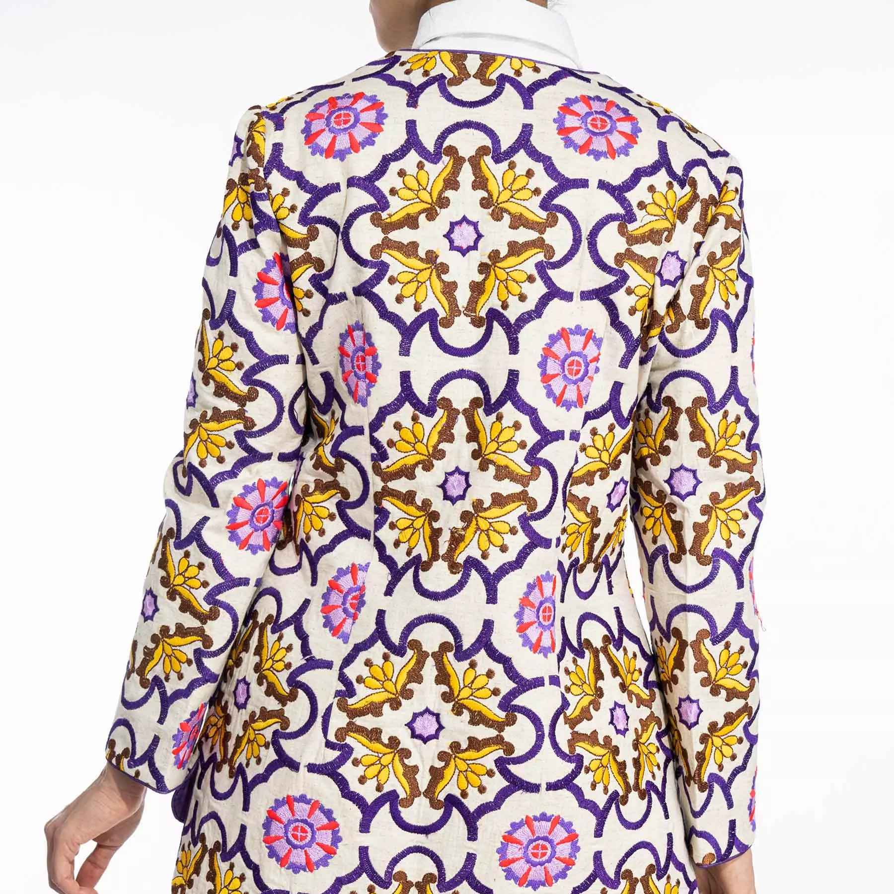 Manteau persan style traditionnel en tissu coton pour femme