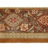 Tapis persan avec soie noué à la main à Ghom Boteh brun clair