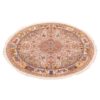 Tapis persan avec soie noué à la main à Tabriz Lachak Toranj crème