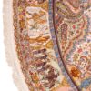 Tapis persan avec soie noué à la main à Tabriz Lachak Toranj crème