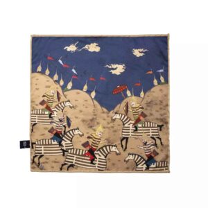 Foulard Miniature en Soie Persane pour Femme – Motif Luxueux et Vibrant Razm