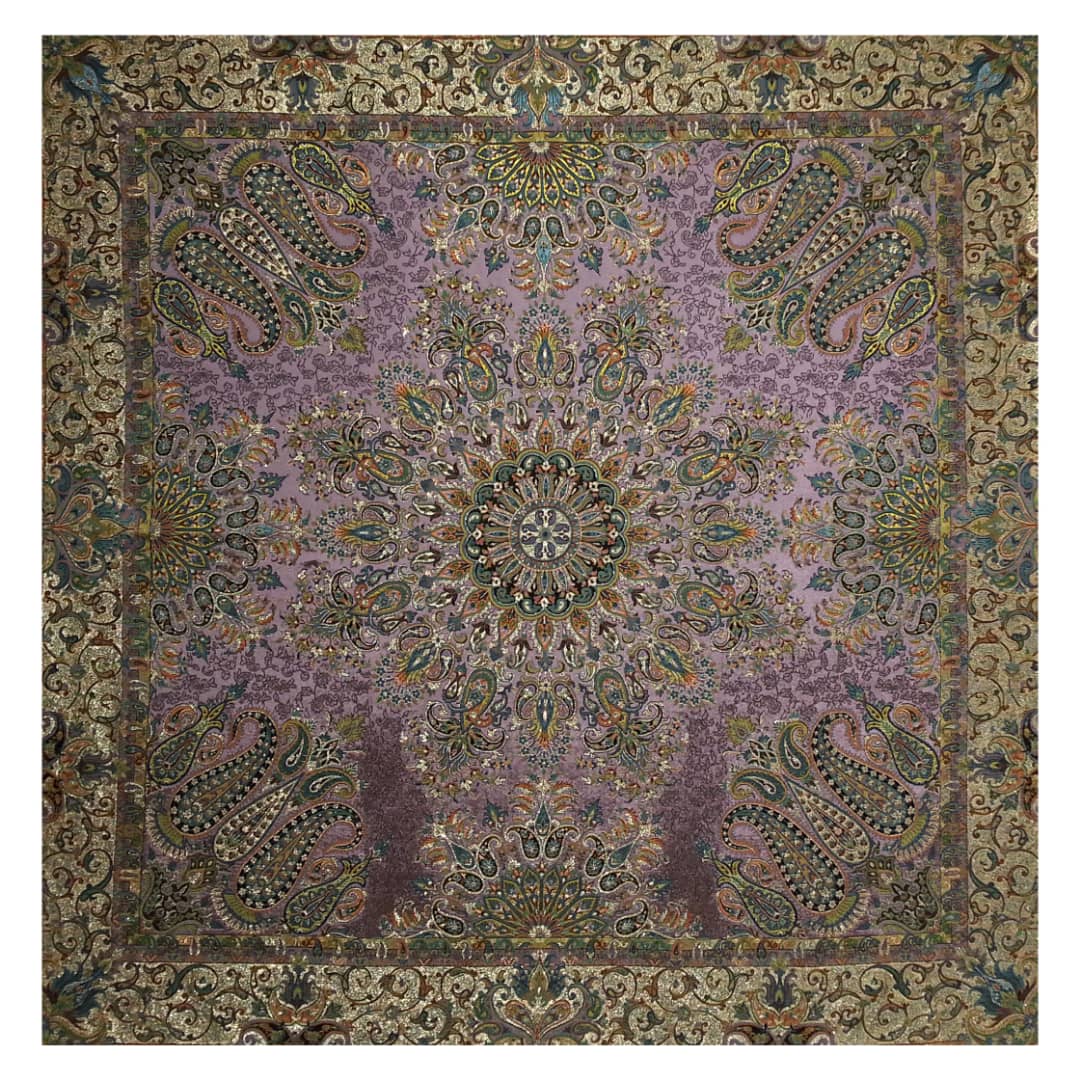 Nappe Persane Termeh Luxueuse avec Motif Floral Ordibehesht