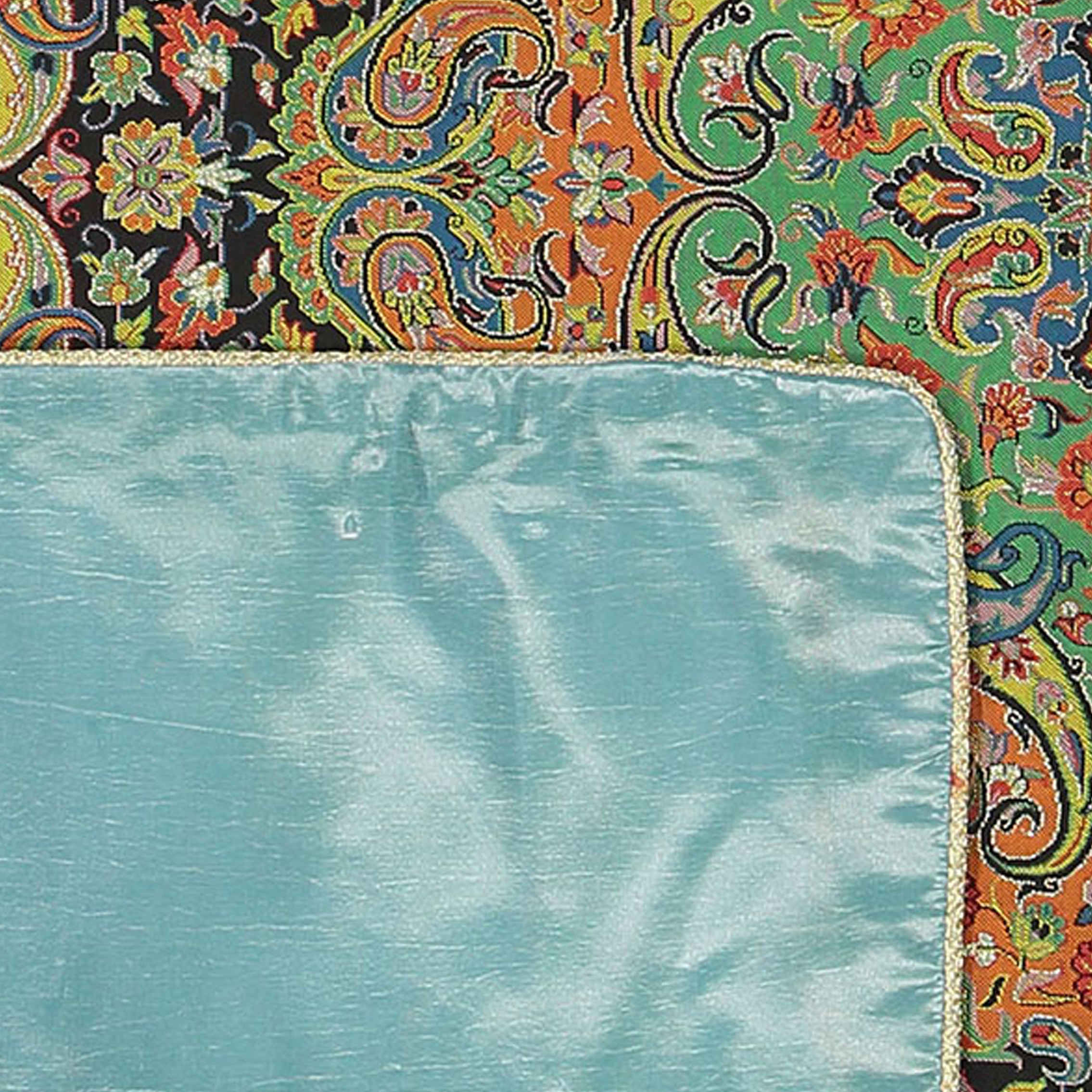 Nappe Persane Termeh Luxueuse avec Motif Floral Simorgh