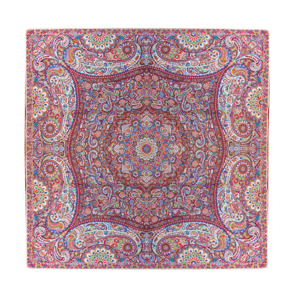 Nappe Termeh persane luxueuse avec motif floral Zarbaft