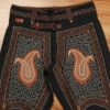 Pantalon Athlétique Zoorkhaneh Persan 3/4 pour Hommes Design Paisley