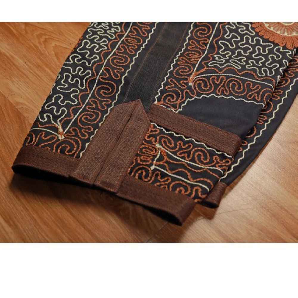 Pantalon Athlétique Zoorkhaneh Persan 3/4 pour Hommes Design Paisley
