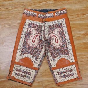 Pantalon Athlétique Zoorkhaneh Persan 3/4 avec Tissu Termeh et Cuir