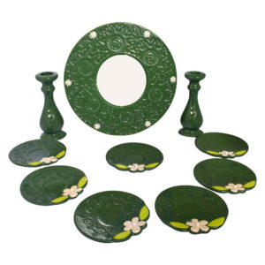 Ensemble Haft-Seen en céramique avec miroir – Idéal pour Norouz