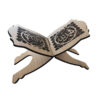 Support Rehal en bois pliable pour le Coran avec motif Alhamdulillah